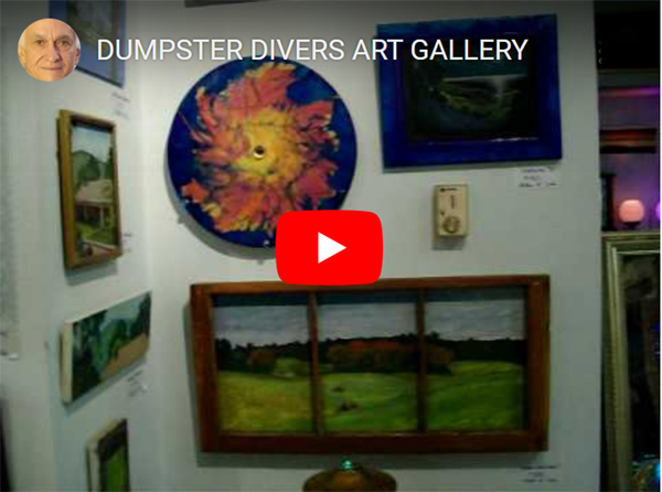 Video Tour of gallery of trash/recycled/found-object art on South Street.