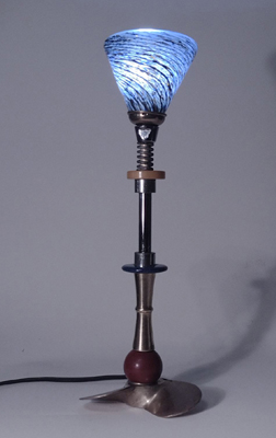 Harry Anderson 2023 light sculpture titled Optic Swirl